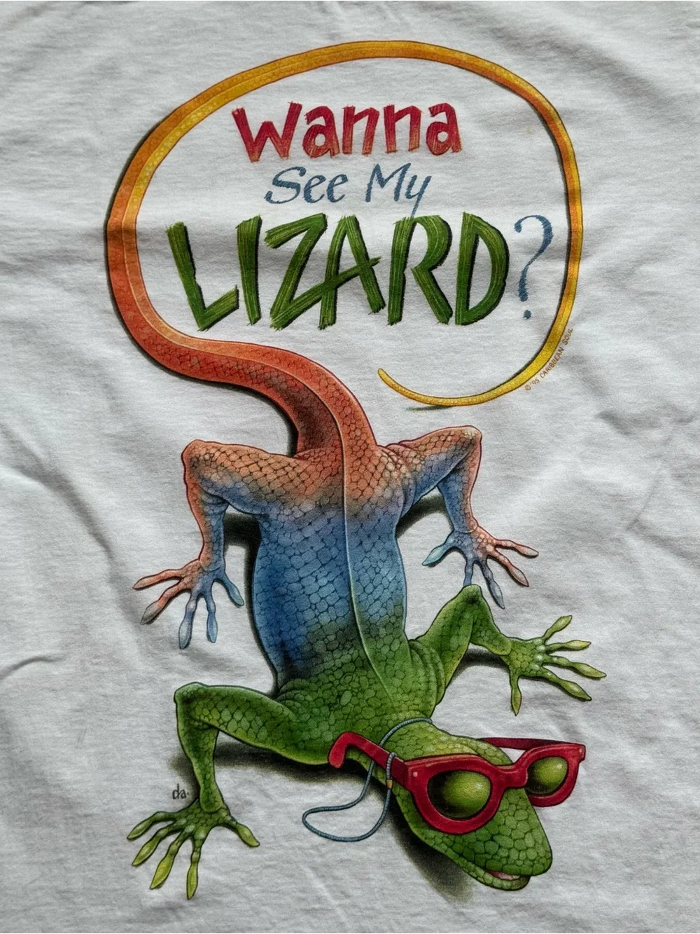 Vintage Wanna See My Lizard Caribbean Surf t shirt